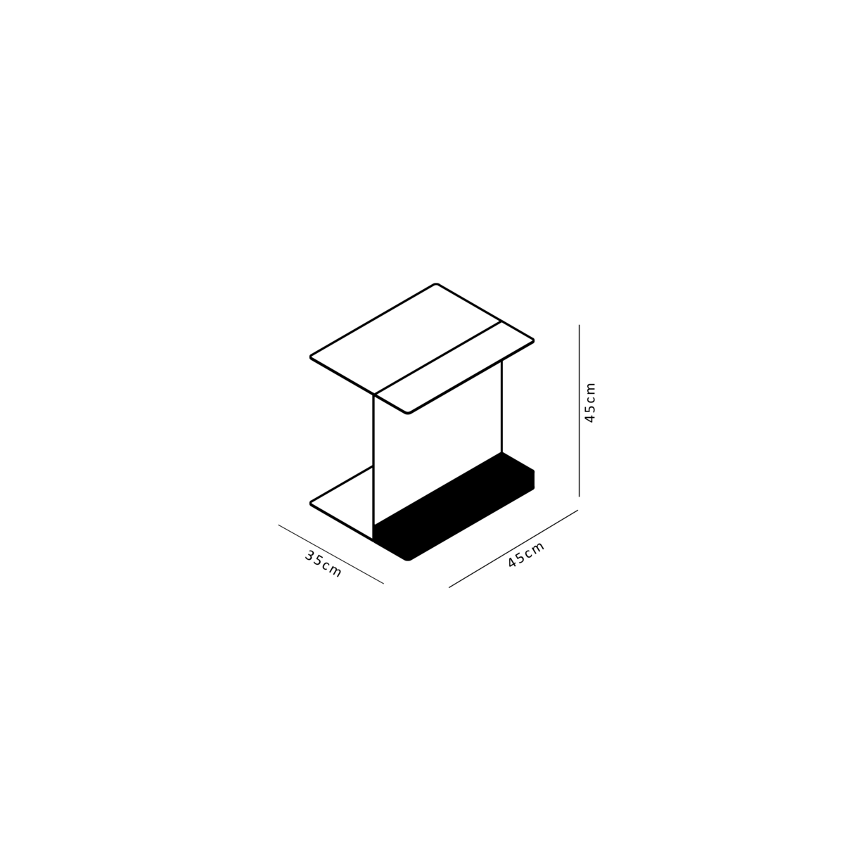 Mesa lateral Coff (Retangular)