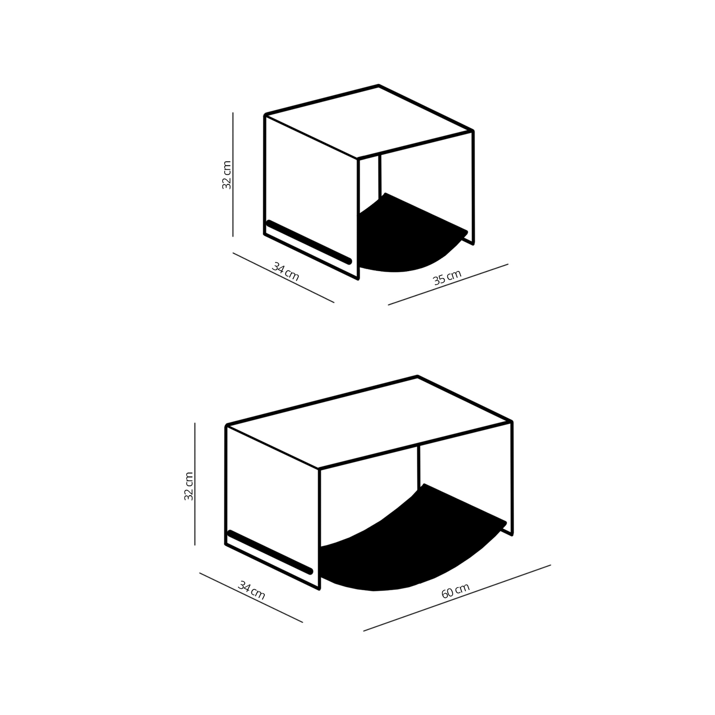 Mesa de cabeceira Solo (suspensa)